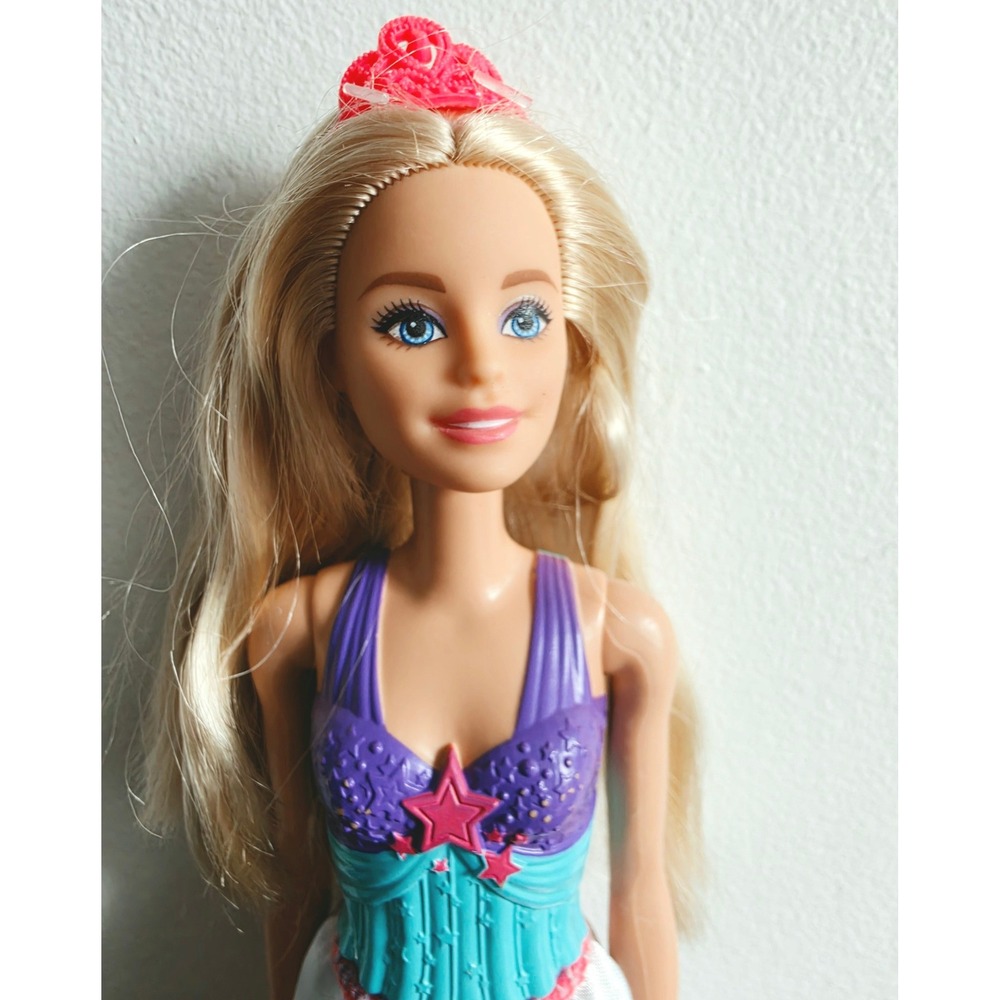 Mattel Barbie Dreamtopia Princess Doll Rainbow Skirt Blonde Star Bodice 2013
